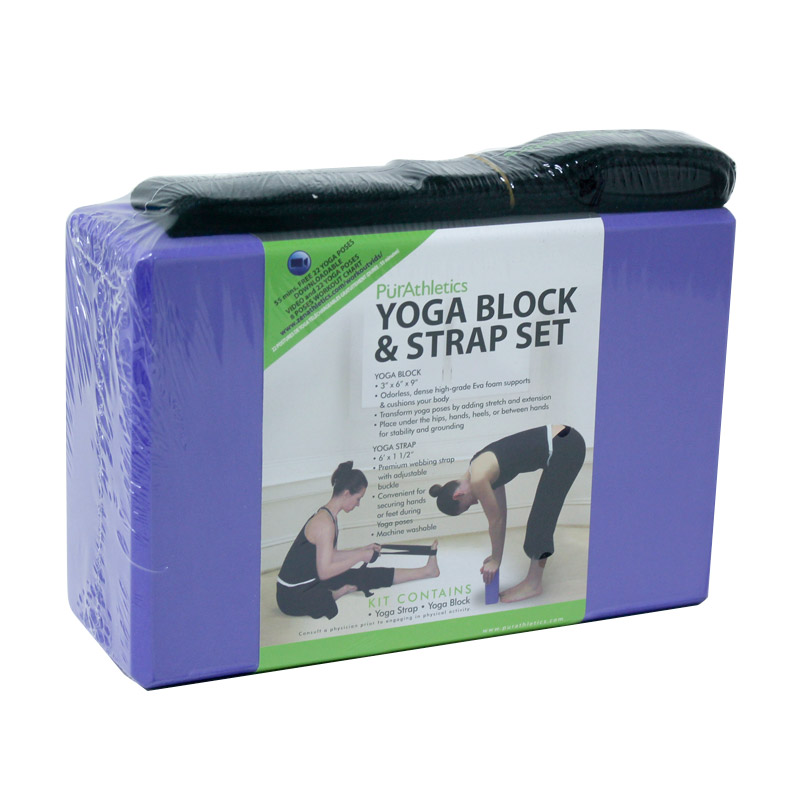 yoga block and strap set