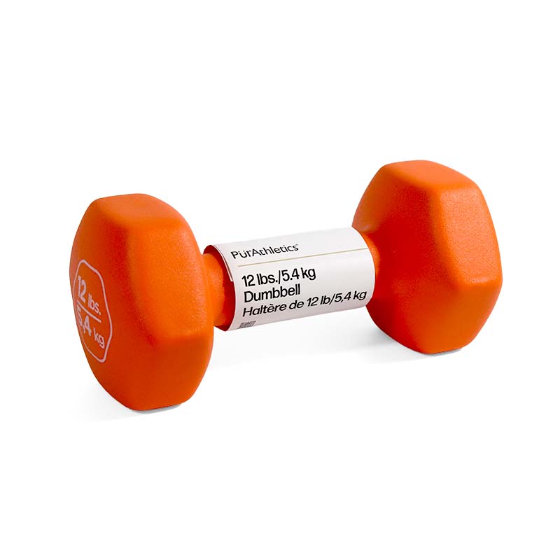 12 lbs/5.4 kg Dumbbell Orange